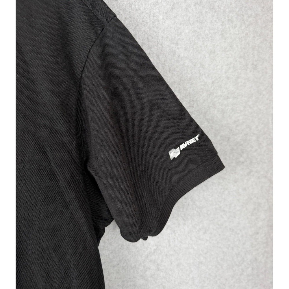 Lacoste Classic Fit Black Polo Shirt XXL Cisco Avnet Be Impactful 100% Cotton - Picture 6 of 14
